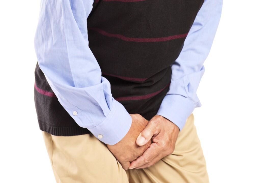 Männer mit kongestiver Prostatitis leiden unter stechenden oder schmerzenden Schmerzen in der Leistengegend. 