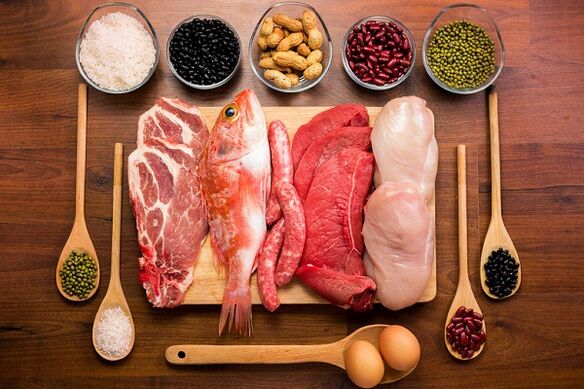 Fleisch- und Fischprodukte werden bei Prostatitis gezeigt